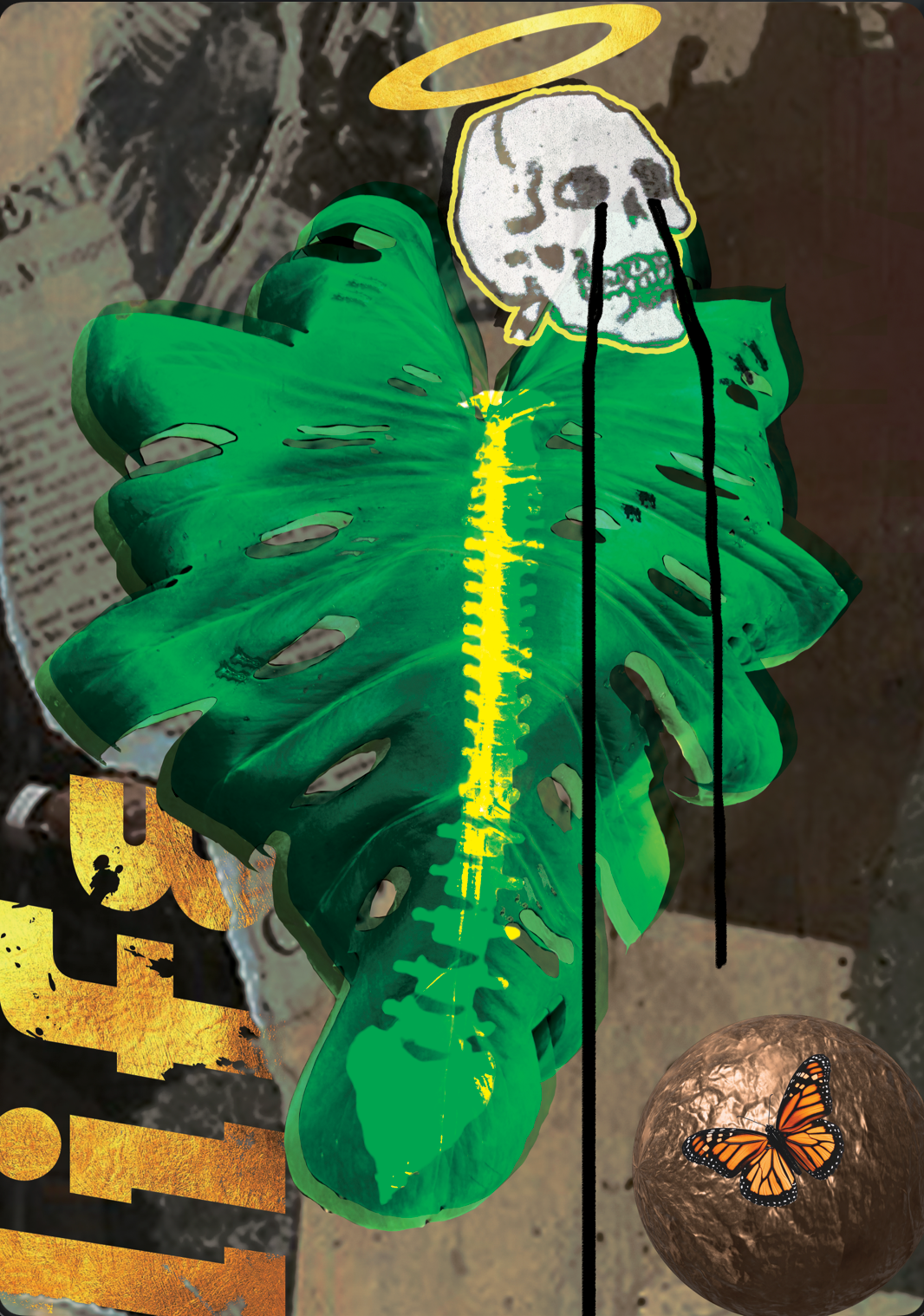 Life Monstera 11 × 17 art print by HE HEARTS ARTS