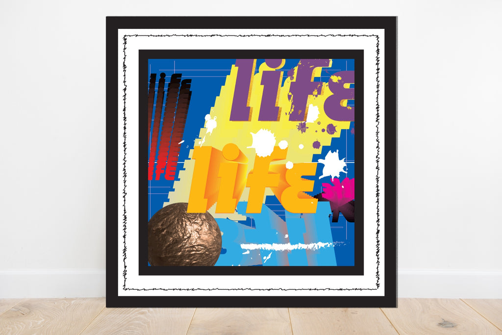 LIFE original framed artwork displayed in a room
