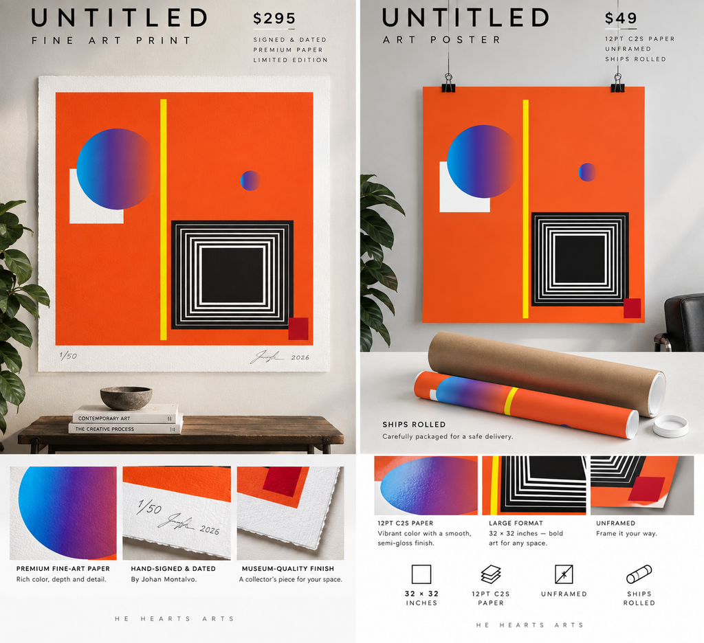 Untitled art poster product presentation